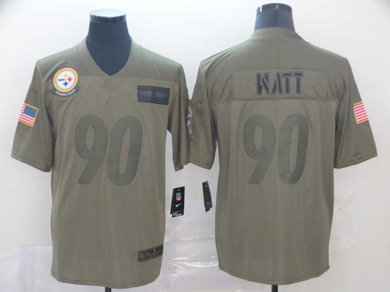 Nike Steelers 90 T.J. Watt 2019 Olive Salute To Service Limited Jersey,We sell and wholesale Nike Steelers 90 T.J. Watt 2019 Olive Salute To Service Limited Jersey on line form chian!